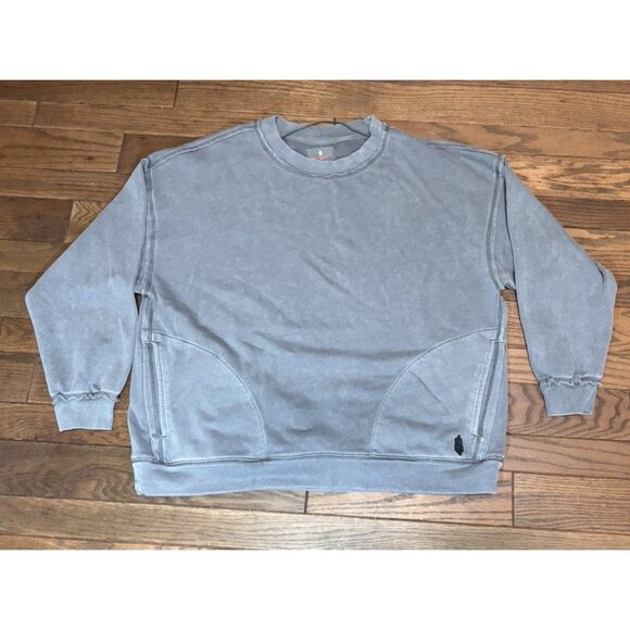 FP Movement Sweaters - Free People Movement Distressed Sweatshirt M Beachy Worn Raw Edge Oversized Top